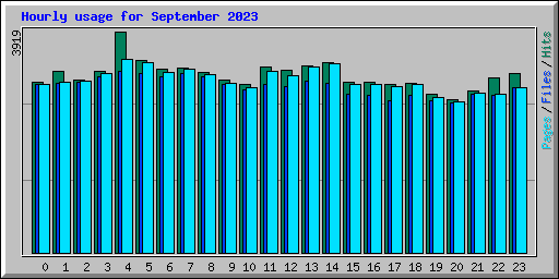 Hourly usage for September 2023