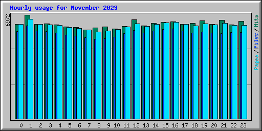 Hourly usage for November 2023