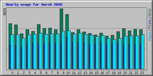 Hourly usage for March 2026